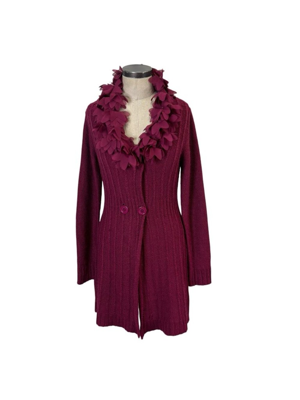 Vintage Y2K Sioni Cardigan Large Petal Collar